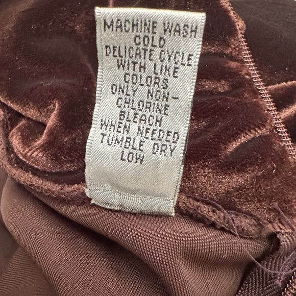 Vintage 90s Amanda Smith Long Brown Velour Turtleneck Dress – NWT 8 Petite - Picture 8 of 14